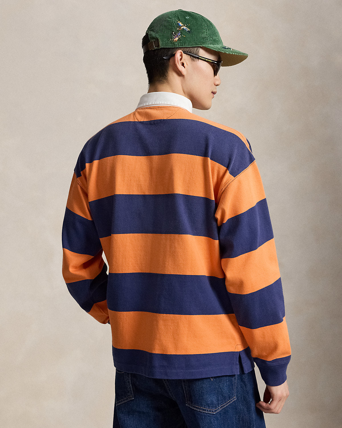 Big Fit Striped Jersey Rugby Shirt