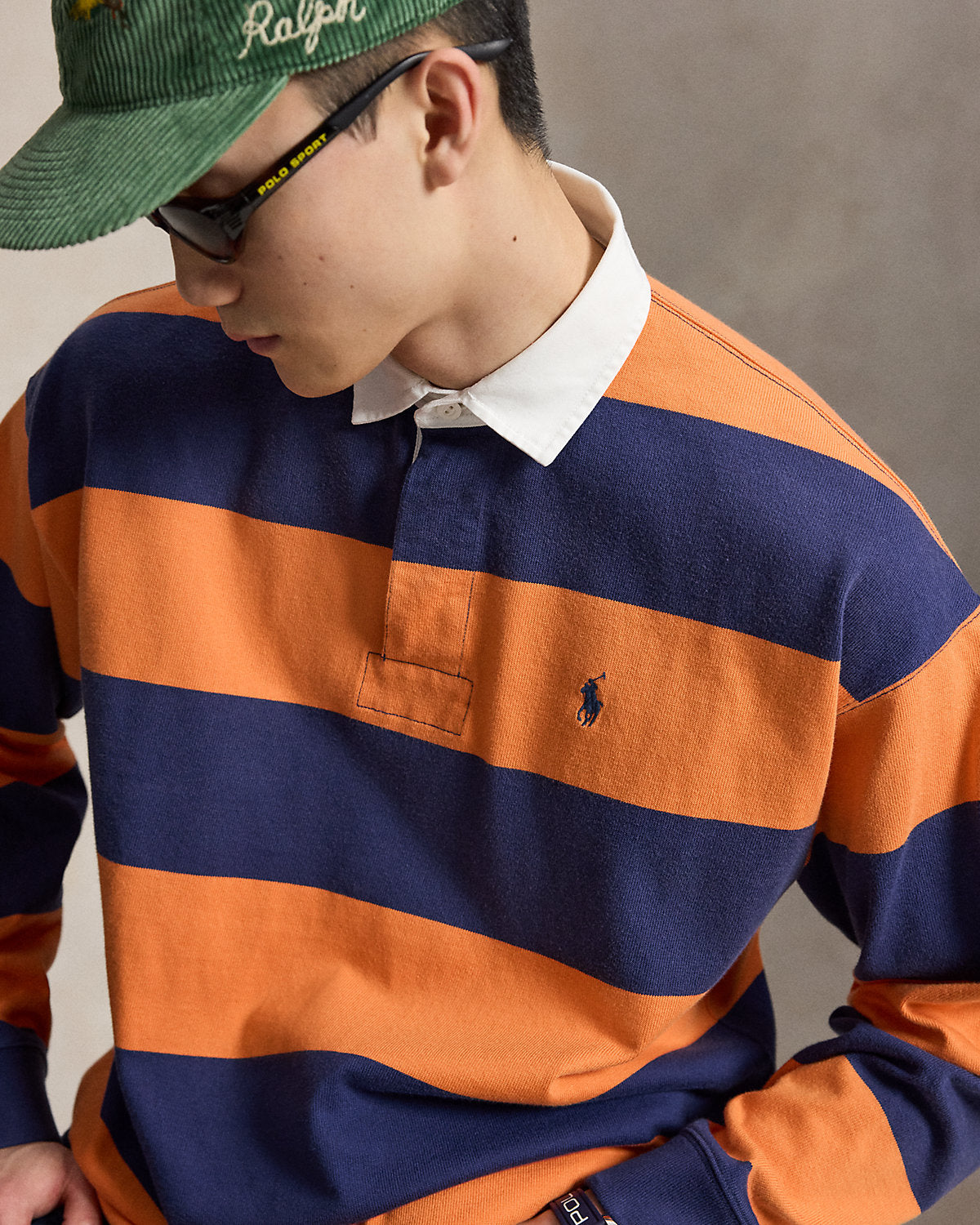 Big Fit Striped Jersey Rugby Shirt