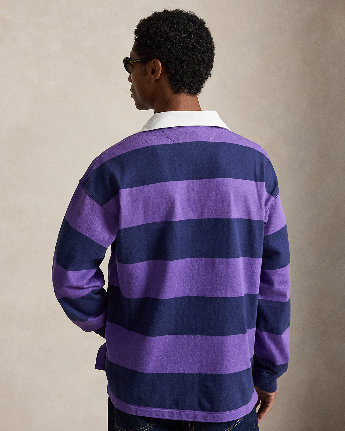 Big Fit Striped Jersey Rugby Shirt