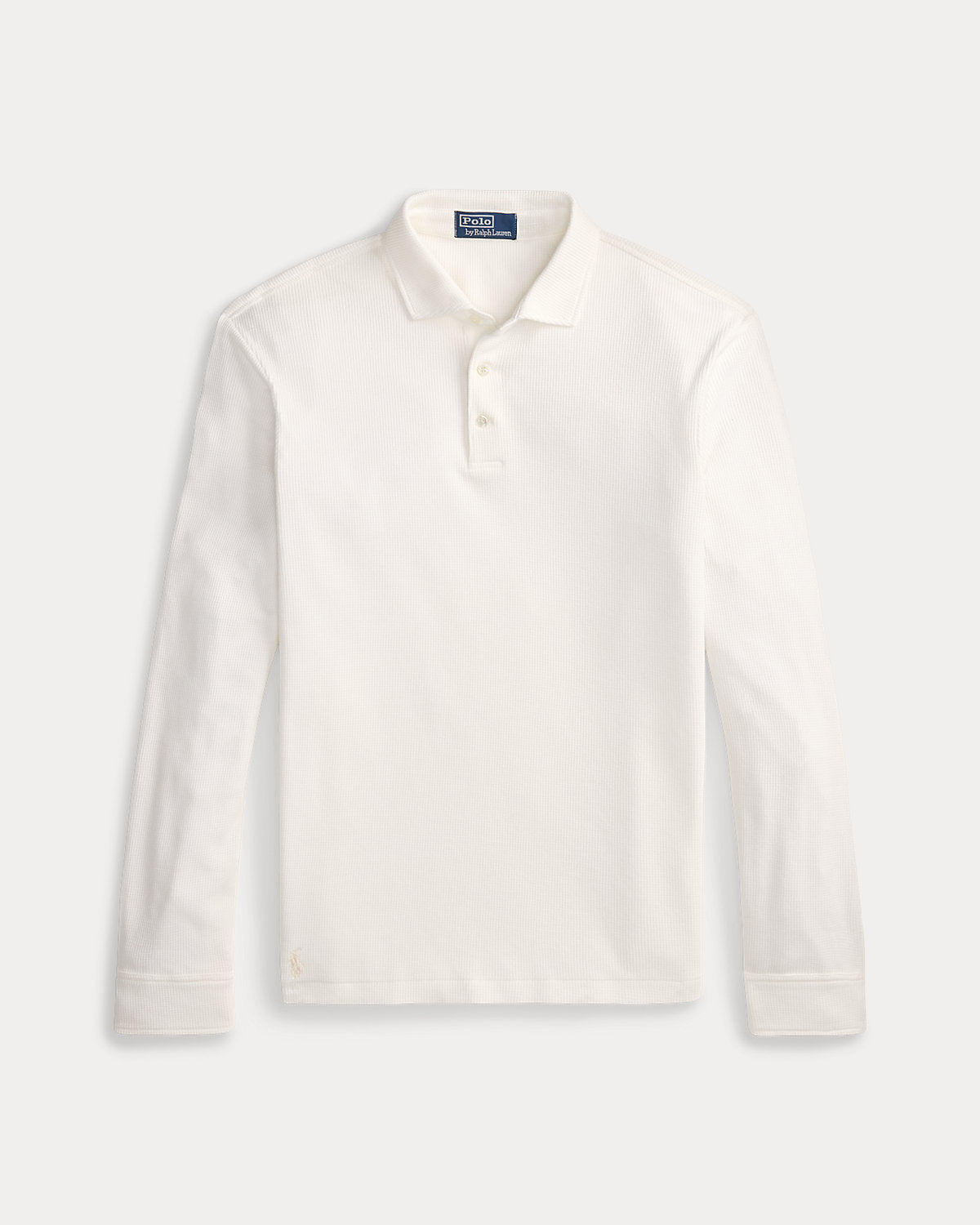 Standard Fit Waffle-Knit Polo Shirt