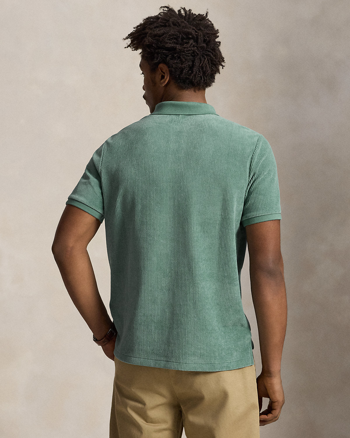 Classic Fit Knit Corduroy Polo Shirt