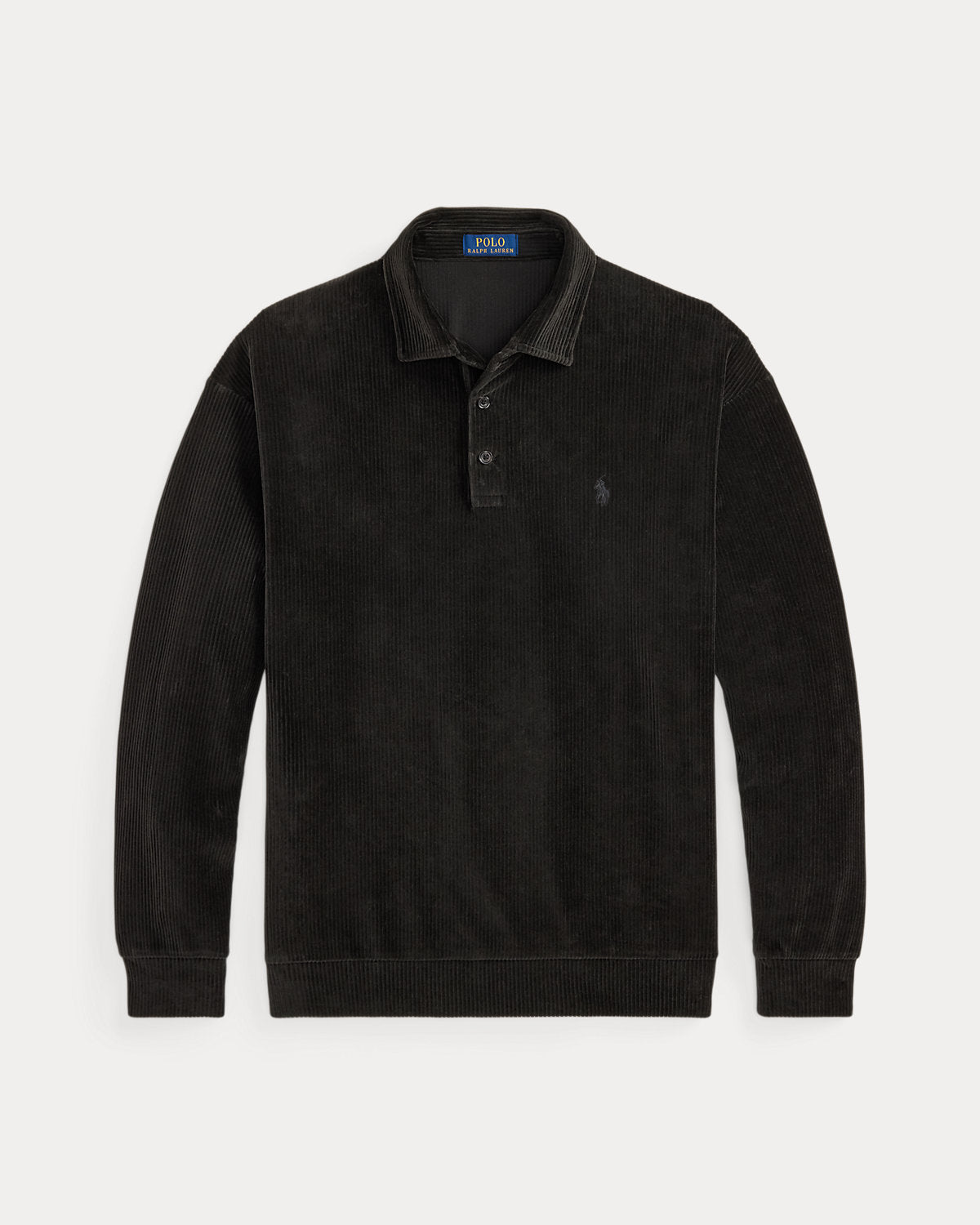 Relaxed Fit Knit Corduroy Polo Shirt