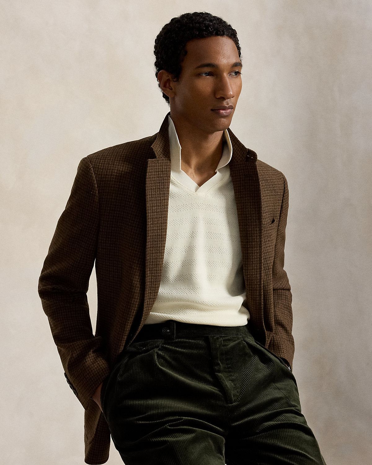 Pointelle-Ribbed Polo Shirt