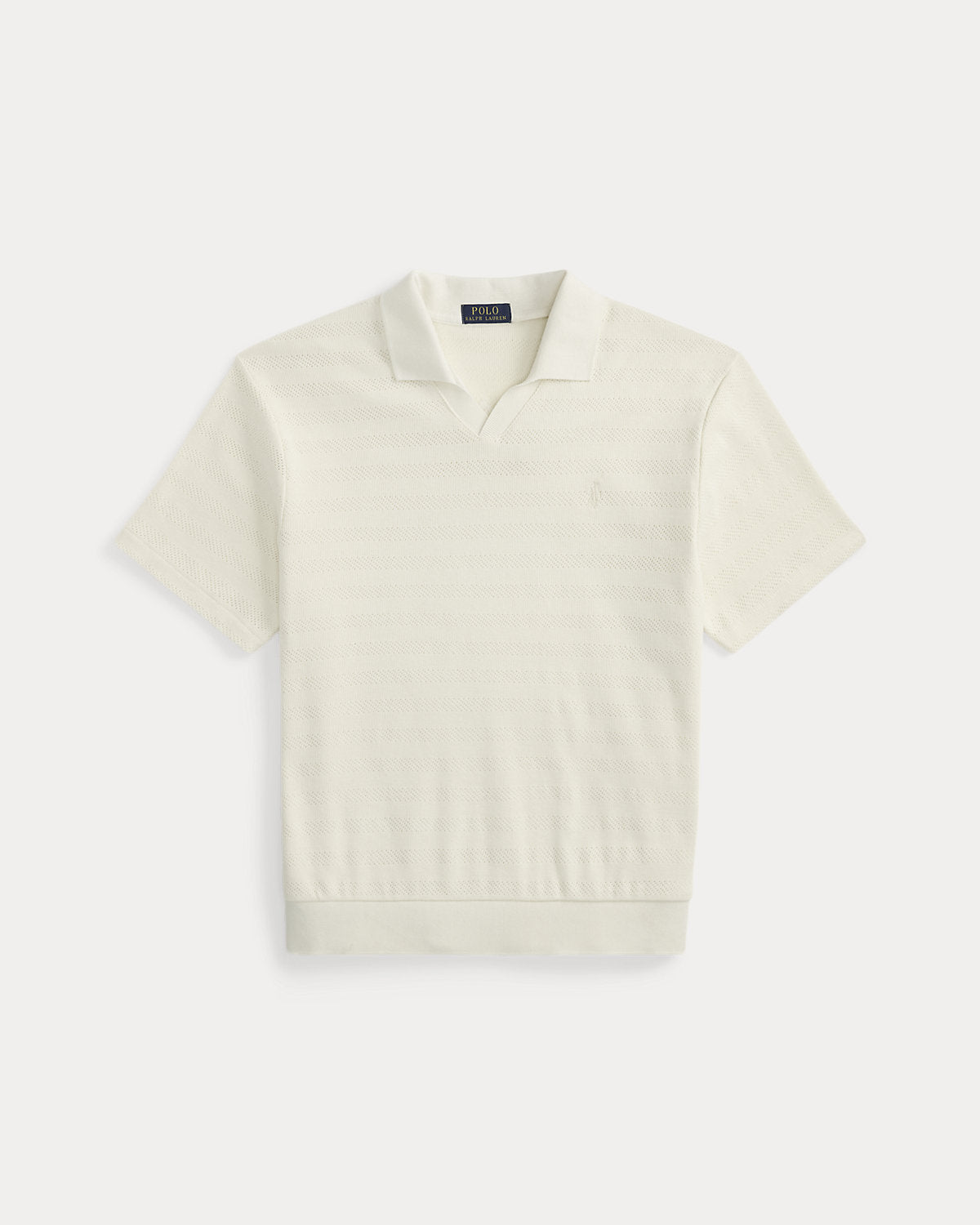 Pointelle-Ribbed Polo Shirt