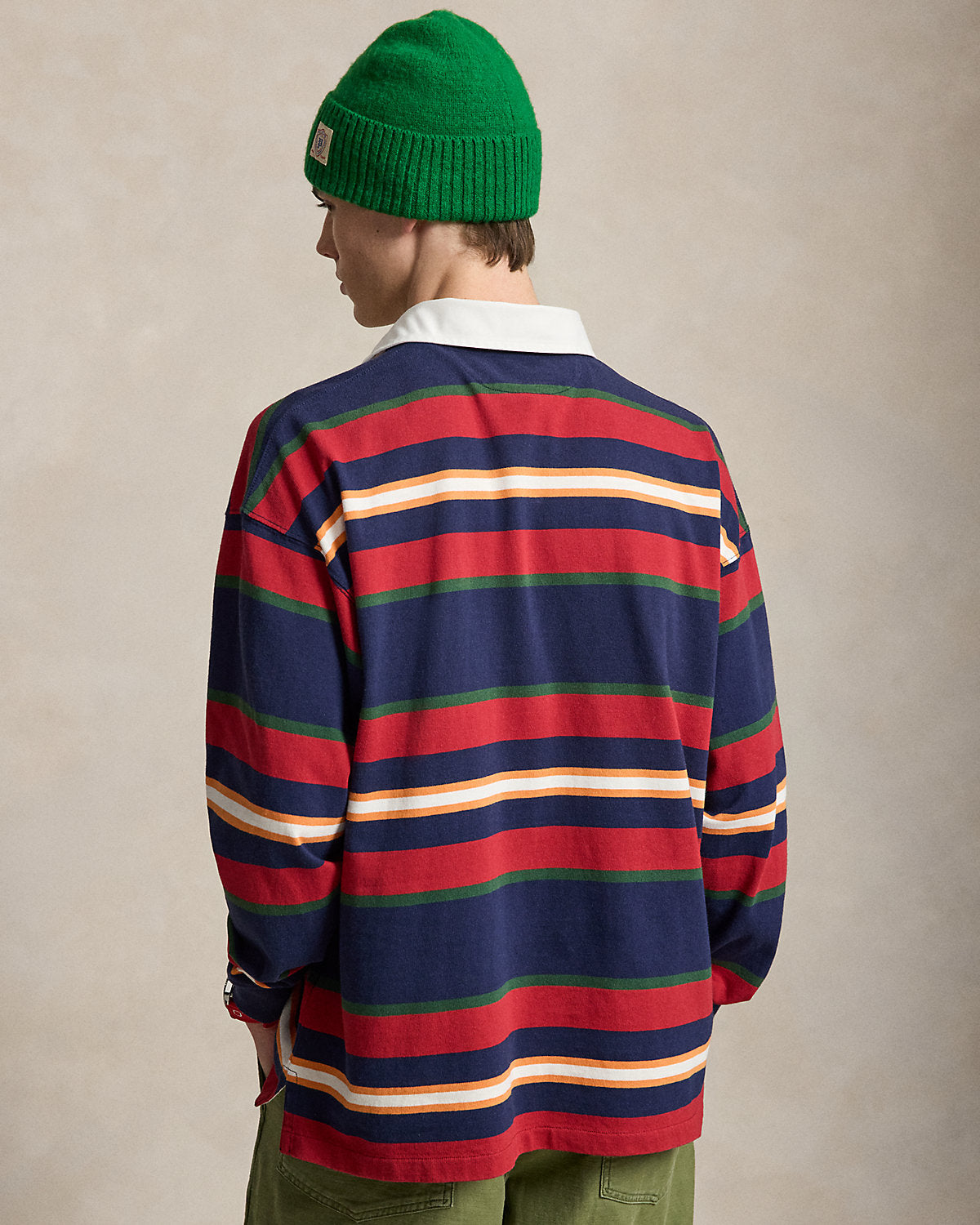 Big Fit Striped Jersey Rugby Shirt