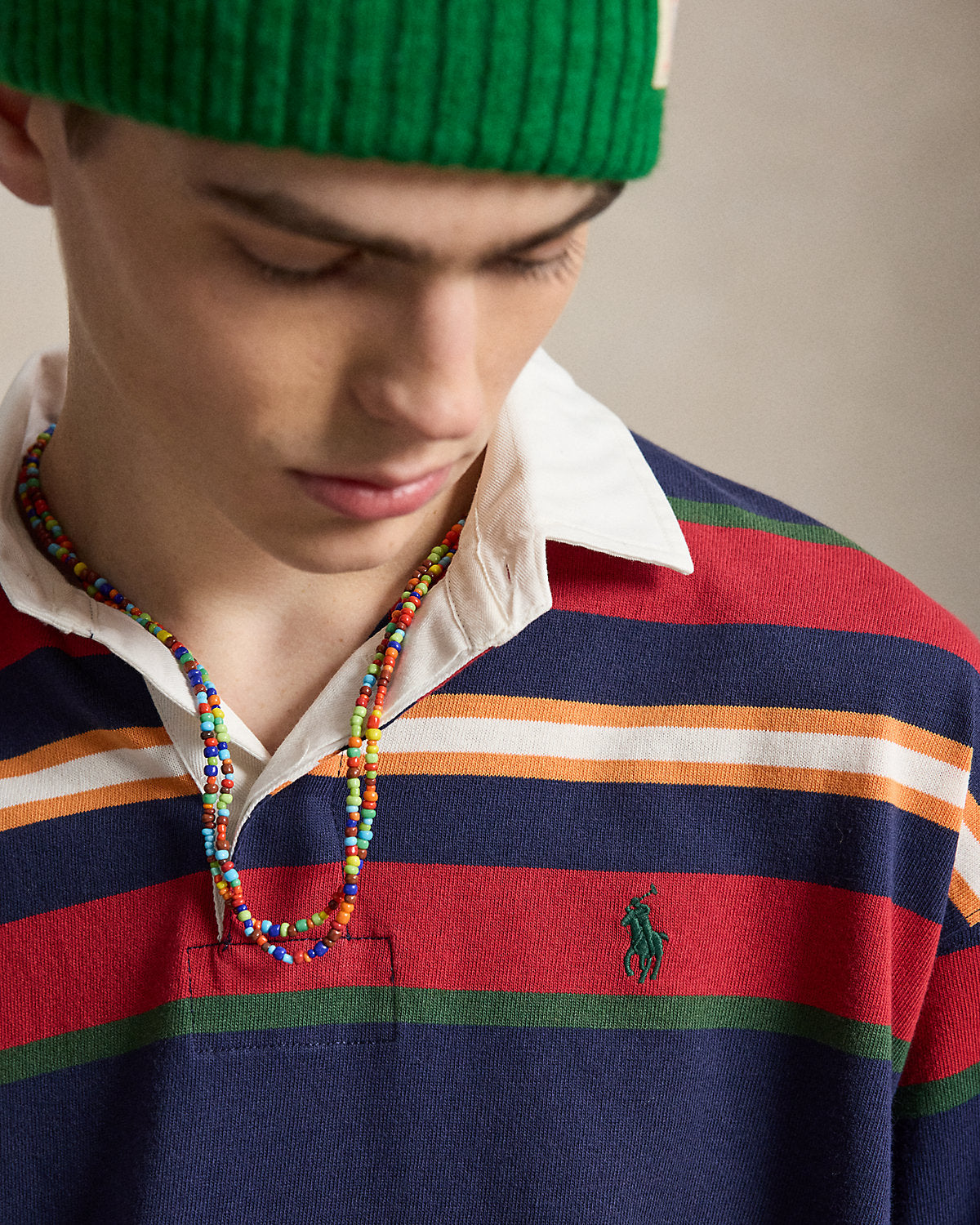 Big Fit Striped Jersey Rugby Shirt