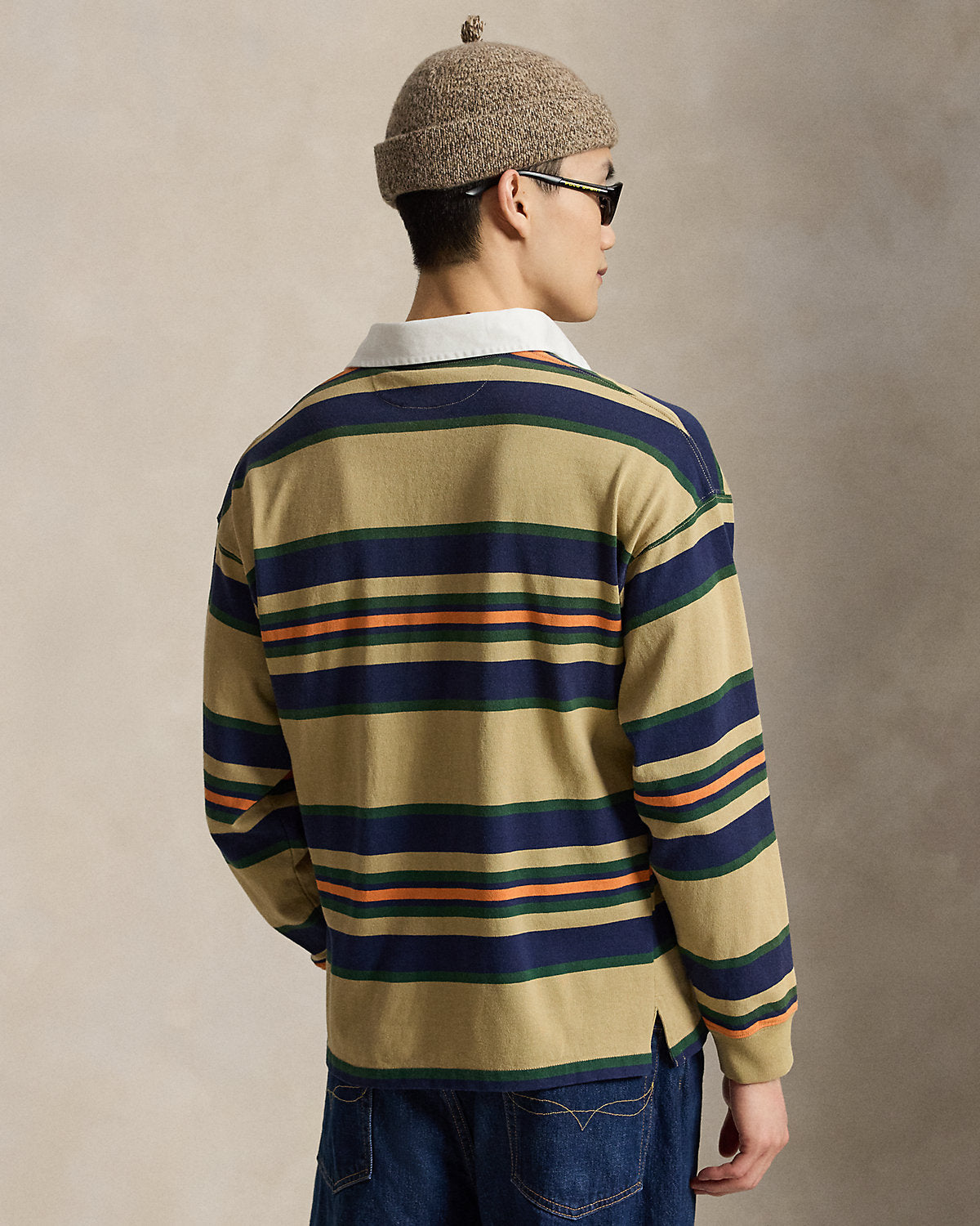 Big Fit Striped Jersey Rugby Shirt