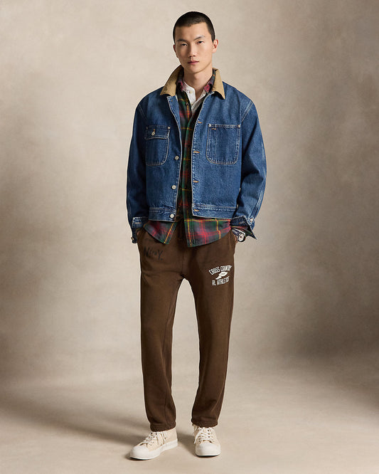 Fleece Graphic Drawstring Pant