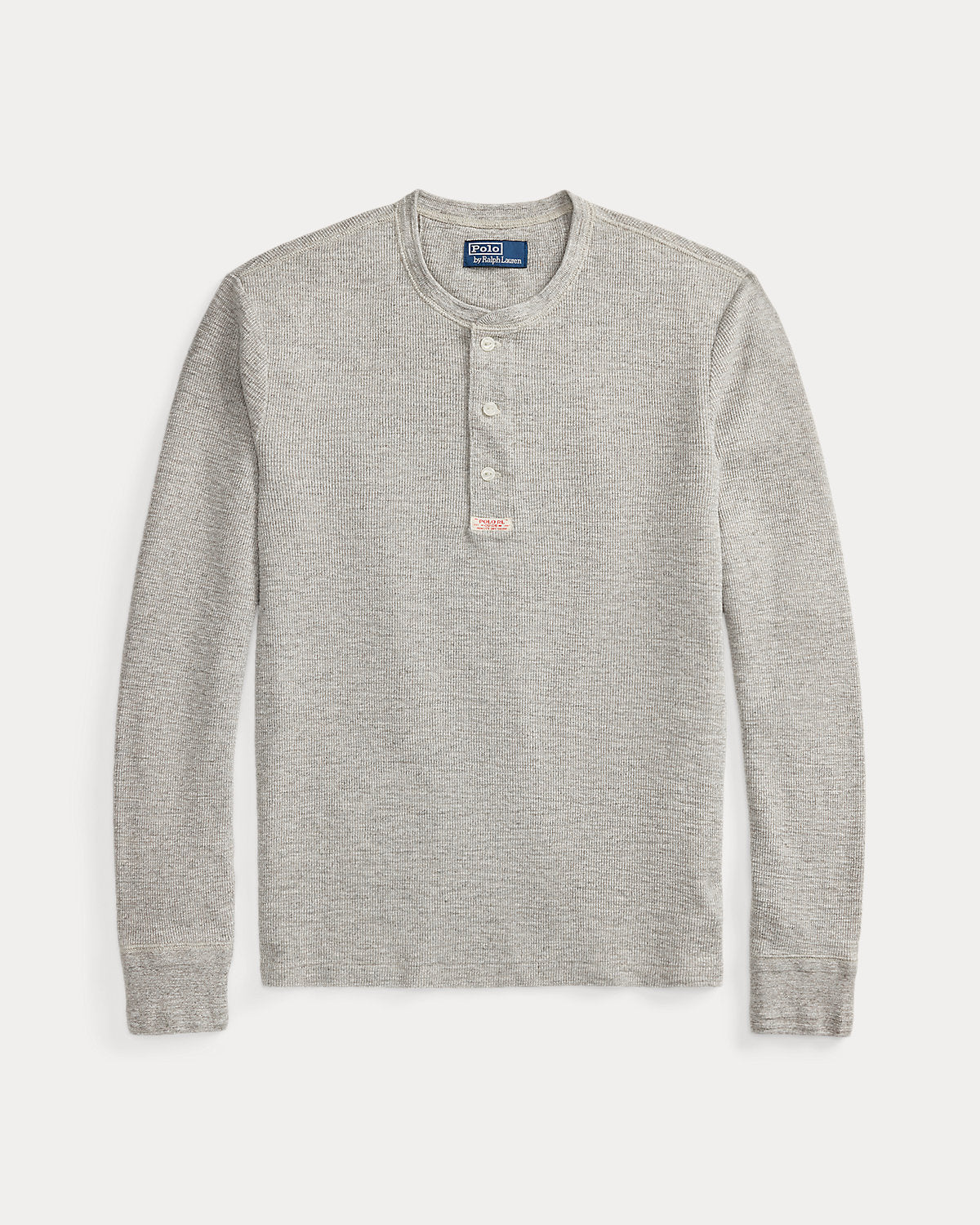 Waffle-Knit Henley Shirt