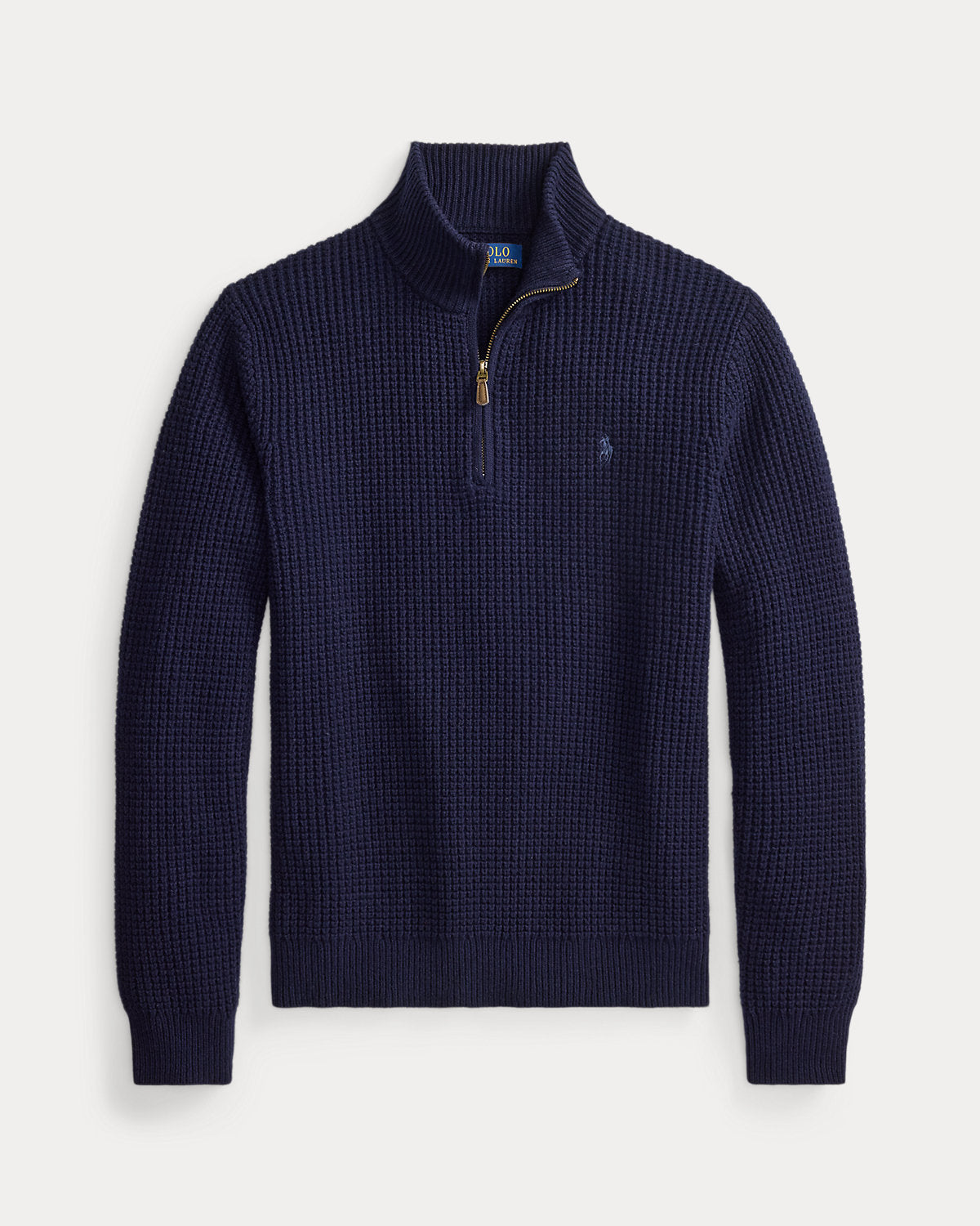 Waffle-Knit Wool-Cotton Sweater