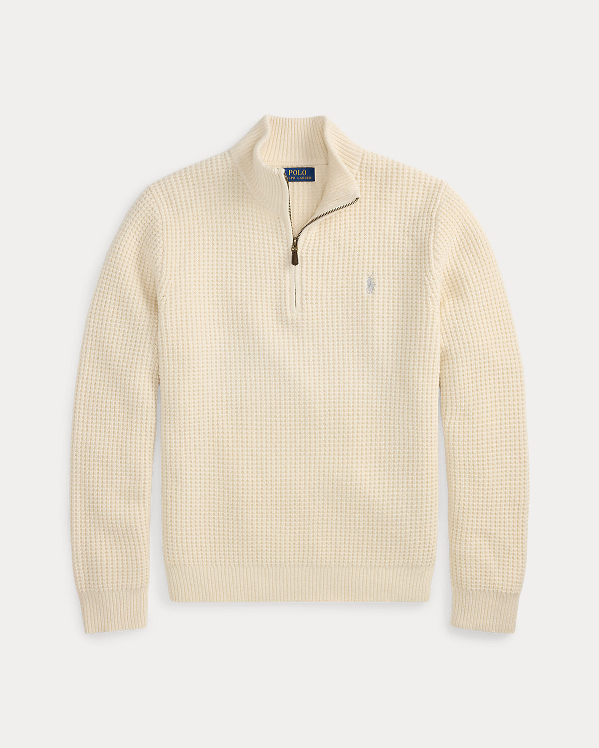Waffle-Knit Wool-Cotton Sweater