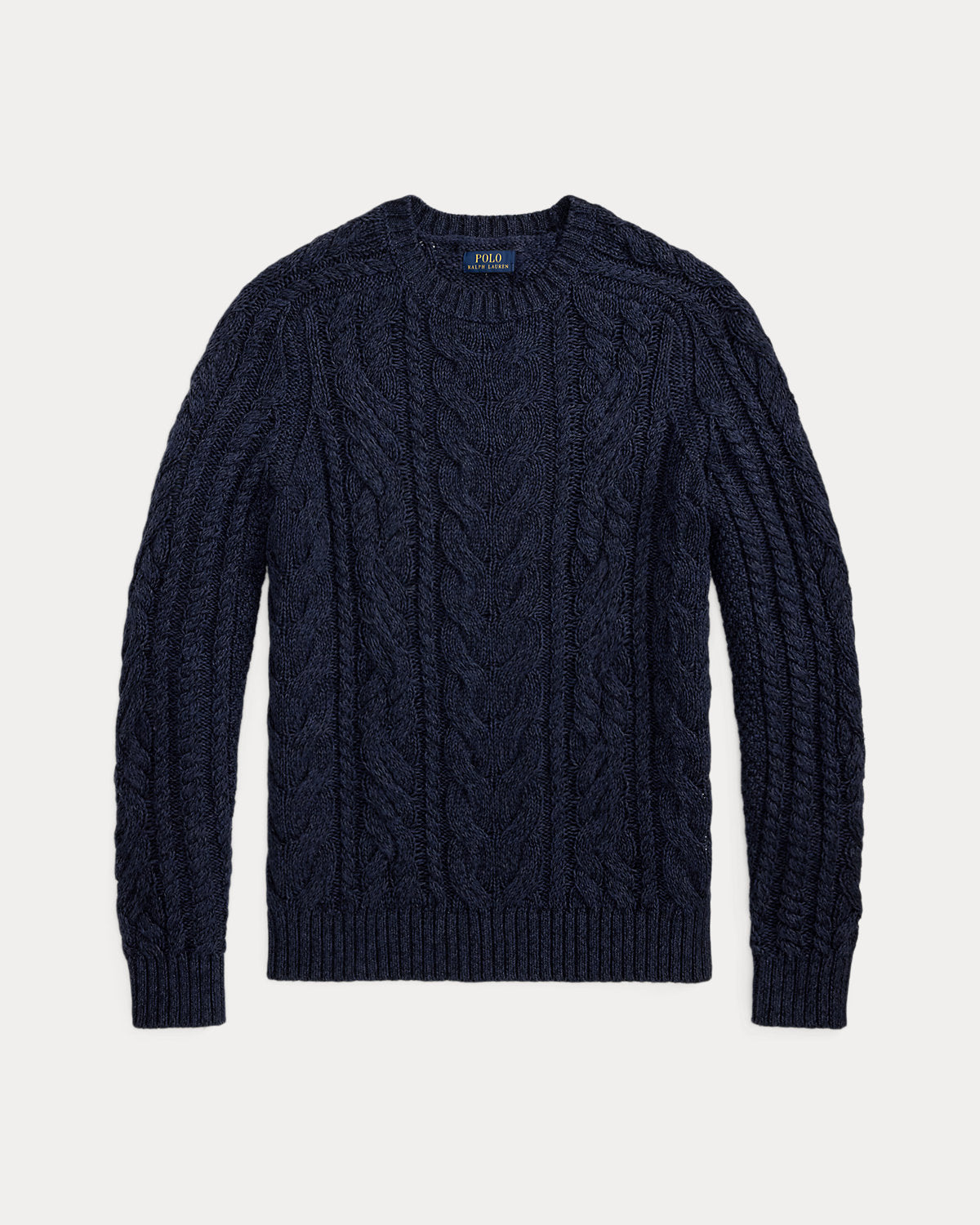 Aran-Knit Cotton Sweater