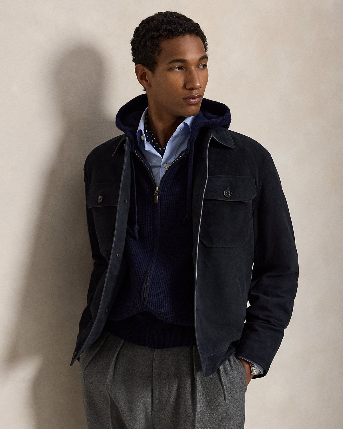 Waffle-Knit Wool-Cotton Hooded Sweater