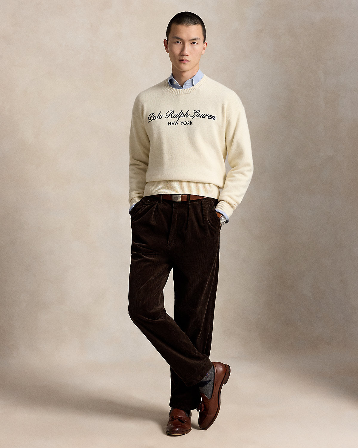 Relaxed Fit Wool-Cotton Sweater