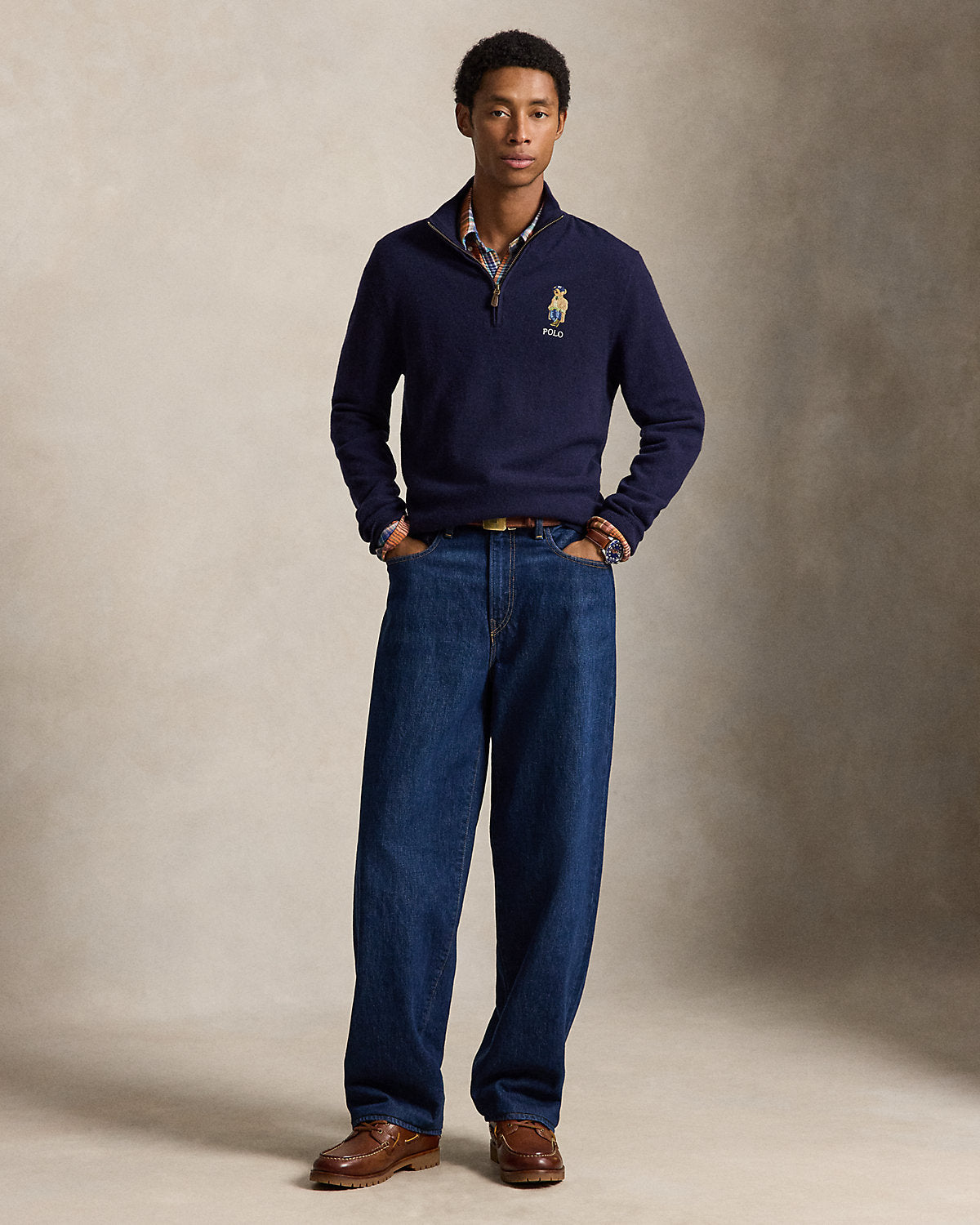Bear Wool Quarter-Zip Sweater