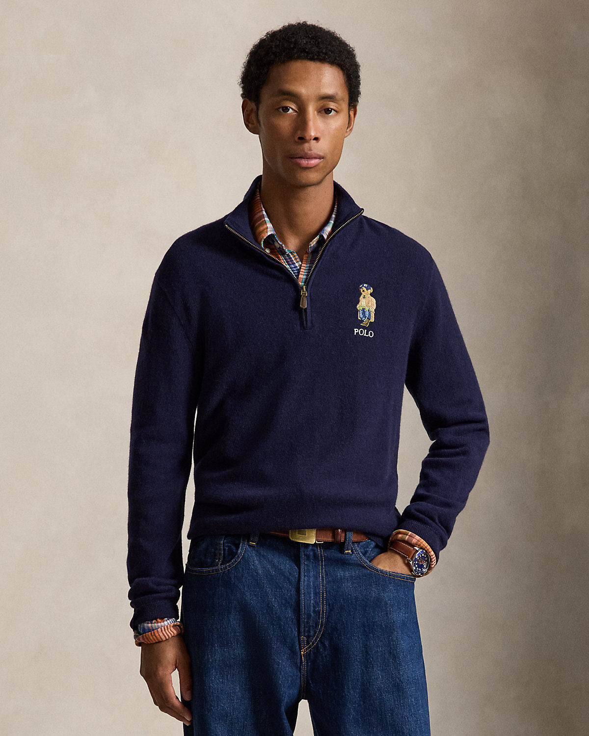 Bear Wool Quarter-Zip Sweater