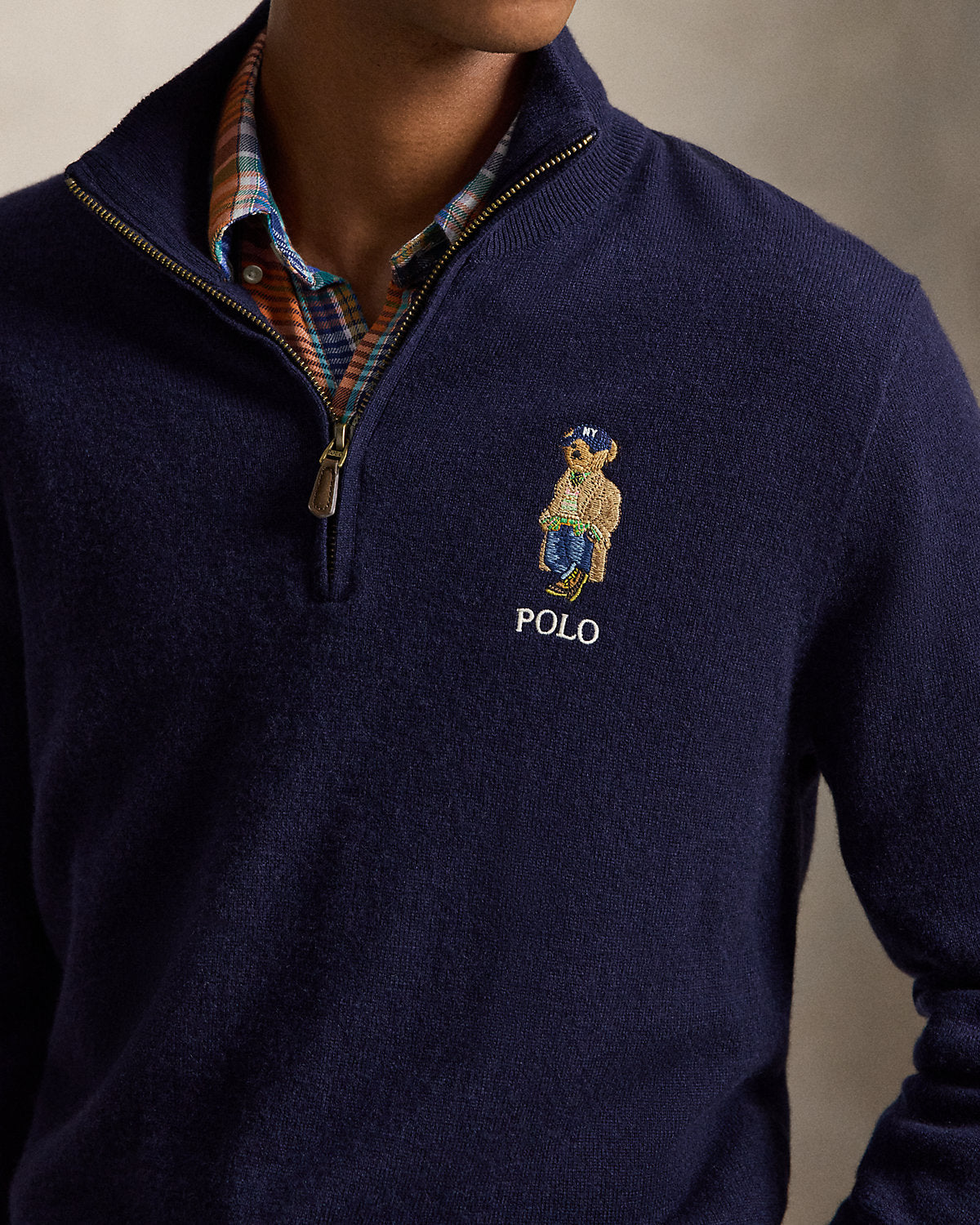 Bear Wool Quarter-Zip Sweater
