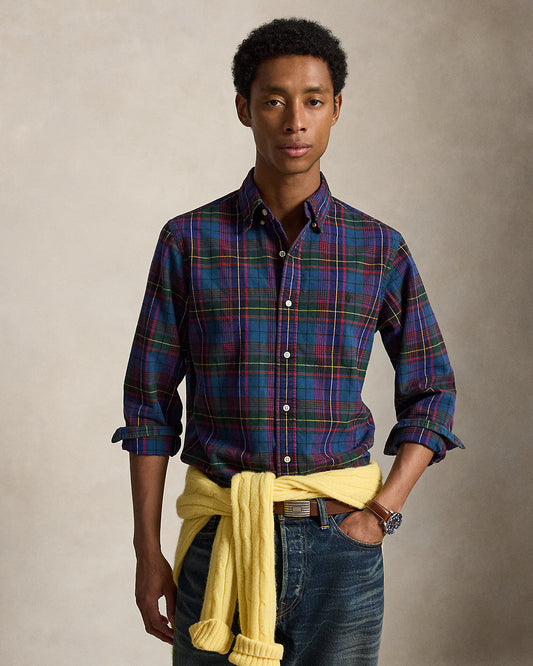 Classic Fit Plaid Brushed Oxford Shirt