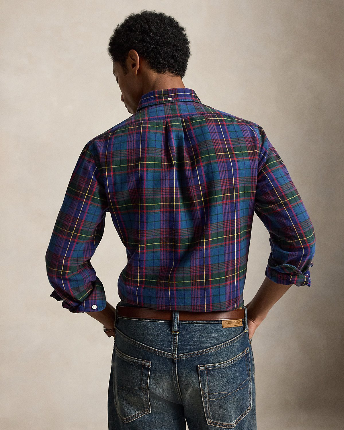 Classic Fit Plaid Brushed Oxford Shirt