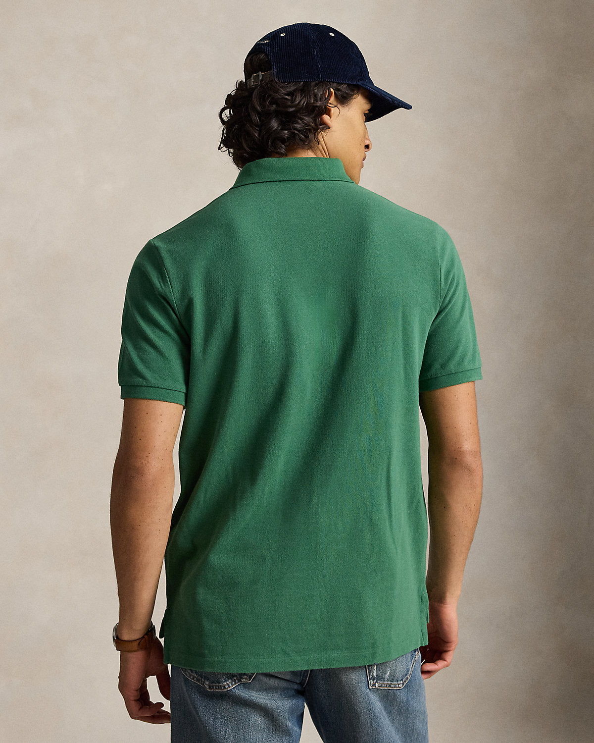 Classic Fit Bear Mesh Polo Shirt