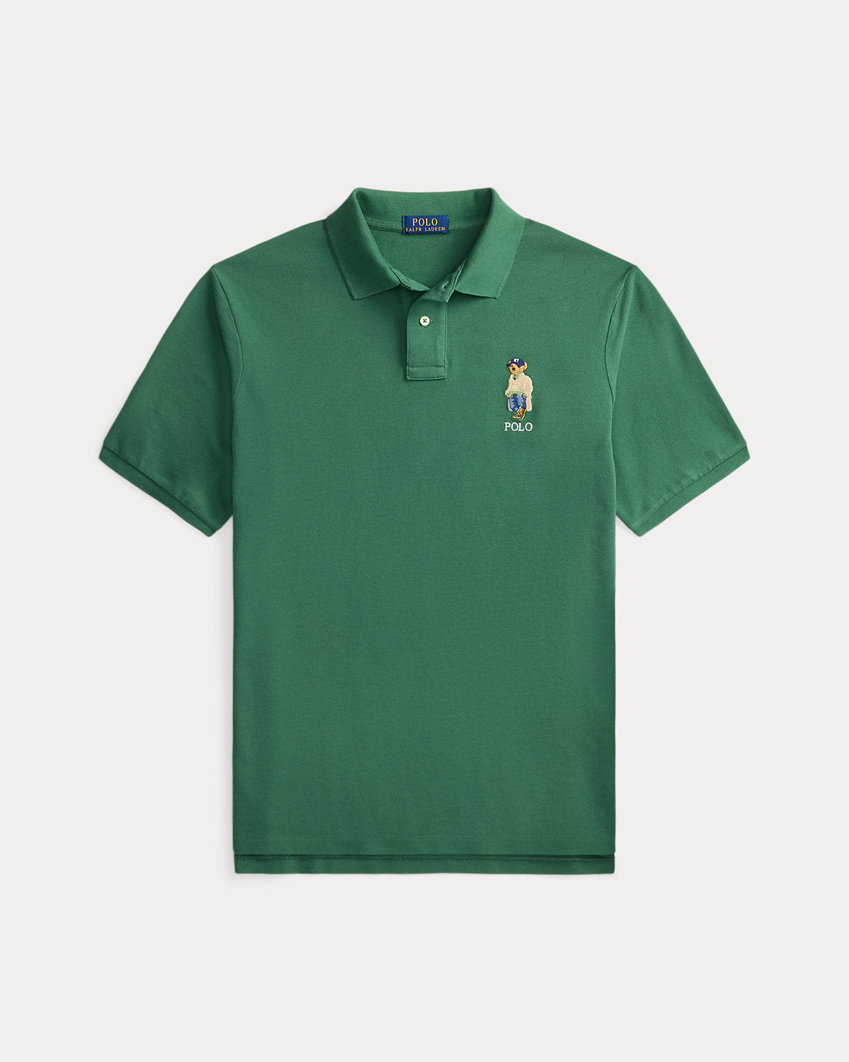 Classic Fit Bear Mesh Polo Shirt