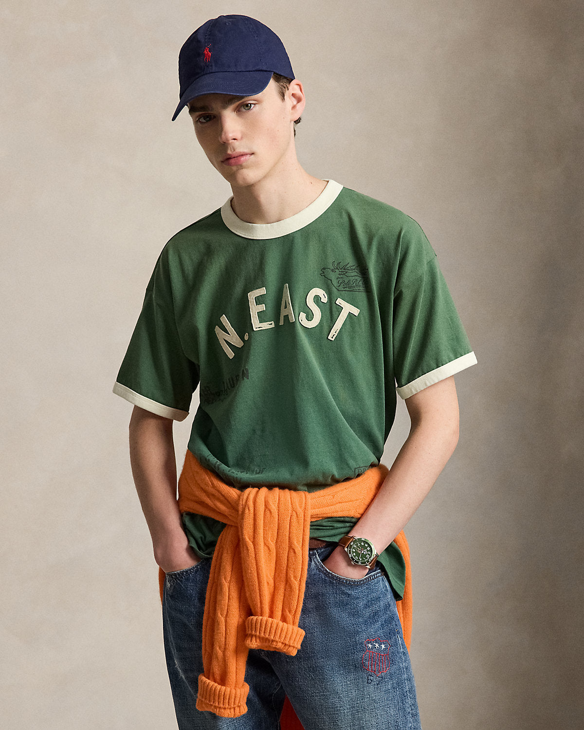 Vintage Fit Jersey Graphic T-Shirt