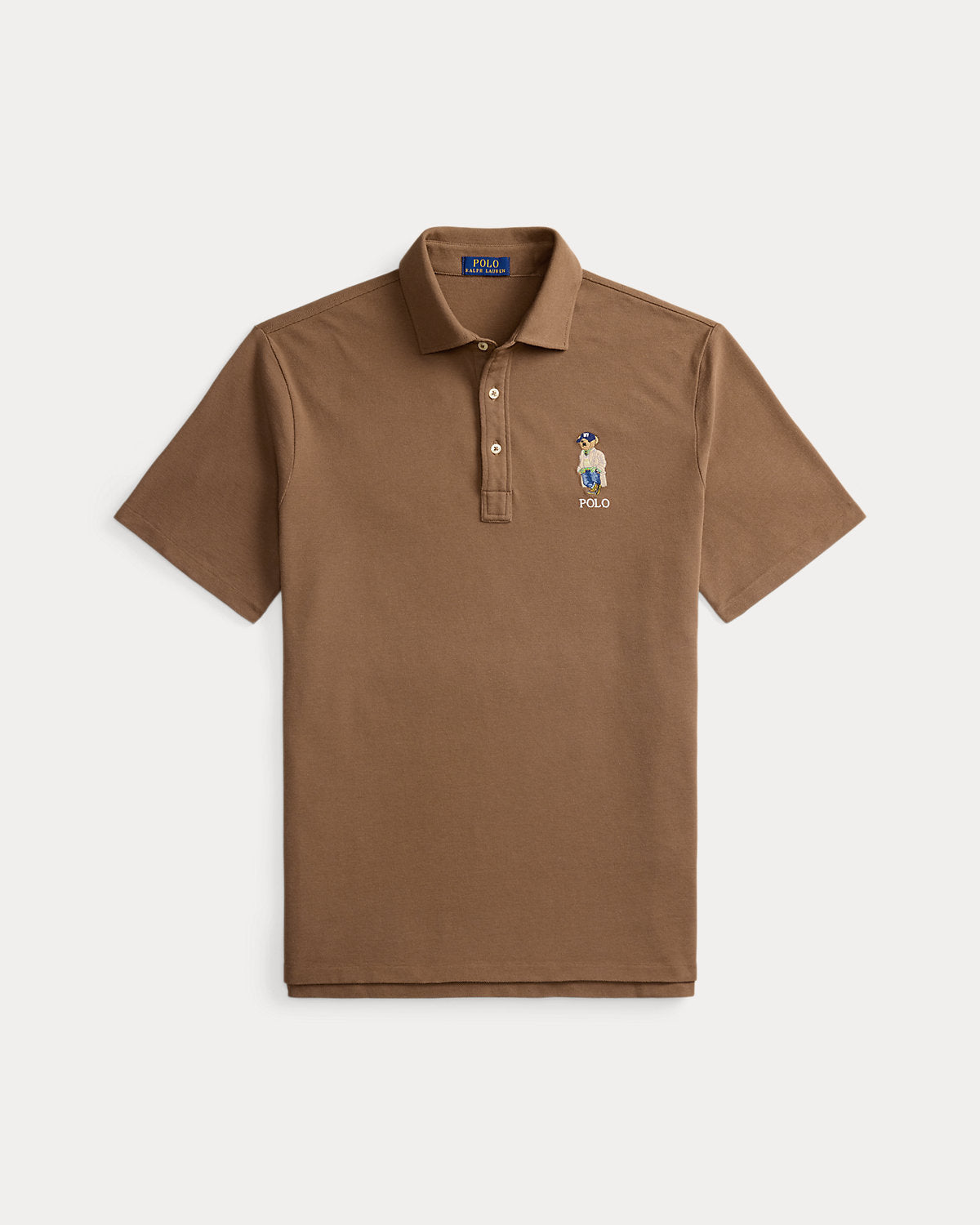 Classic Fit Bear Mesh Polo Shirt