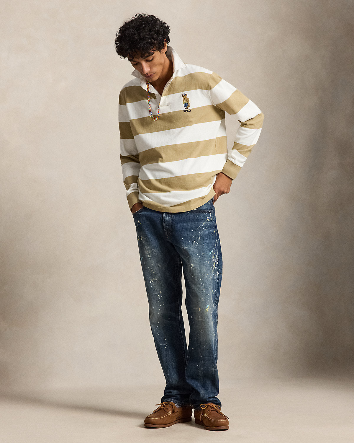 Classic Fit Bear Rugby Shirt