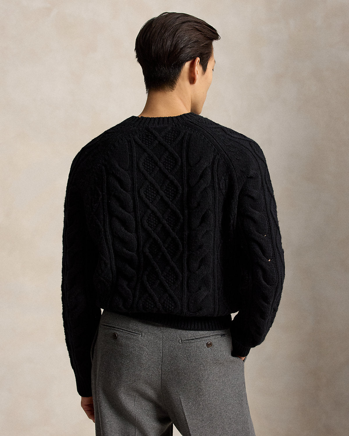 Aran-Knit Wool-Alpaca Sweater