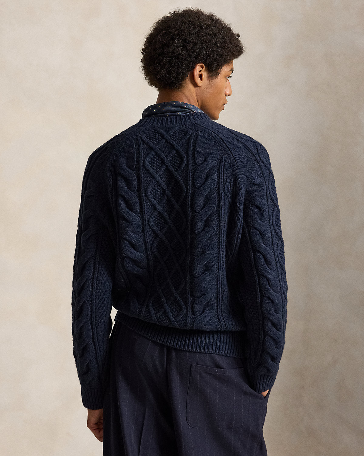 Aran-Knit Wool-Alpaca Sweater