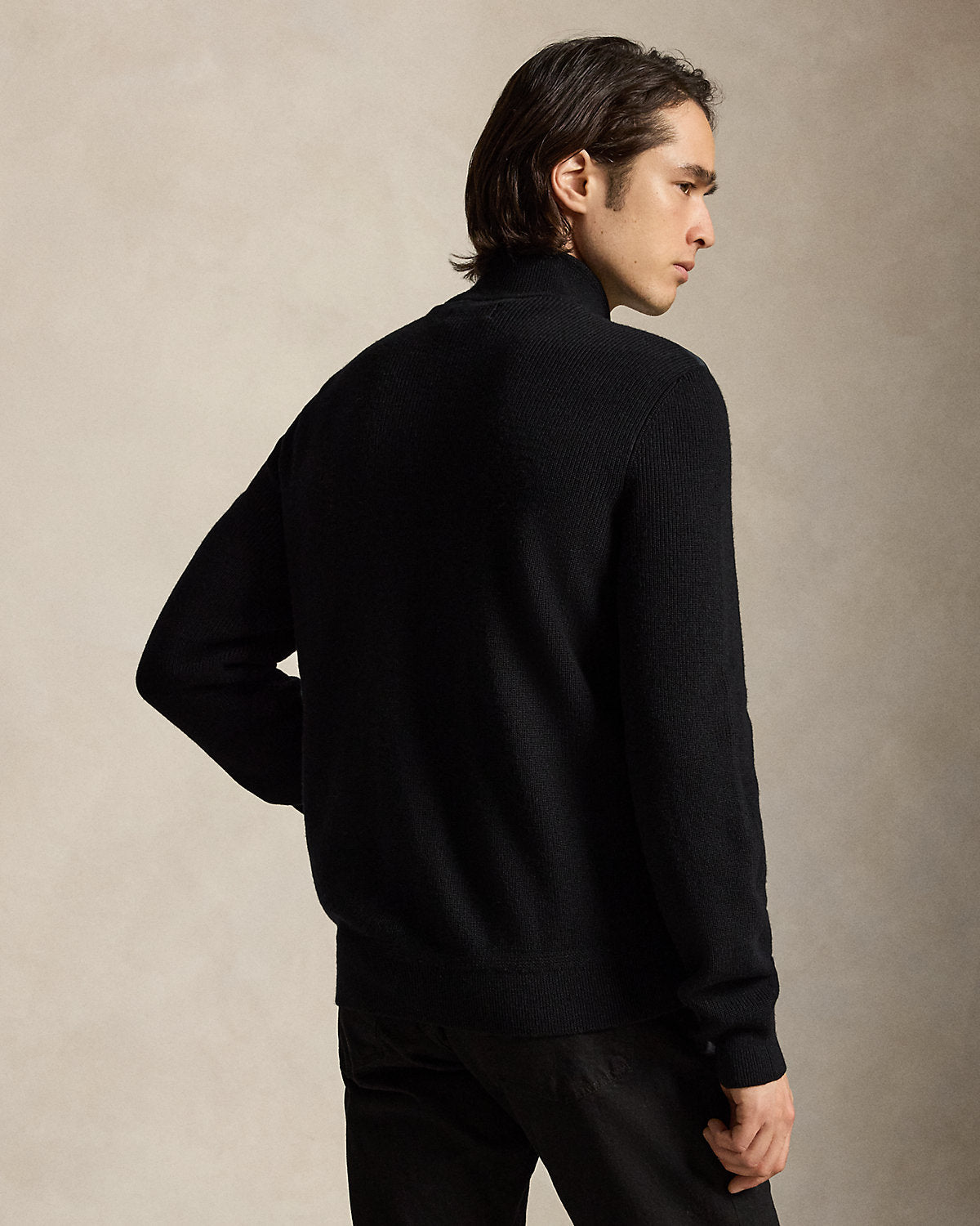 Hybrid Full-Zip Mockneck Sweater