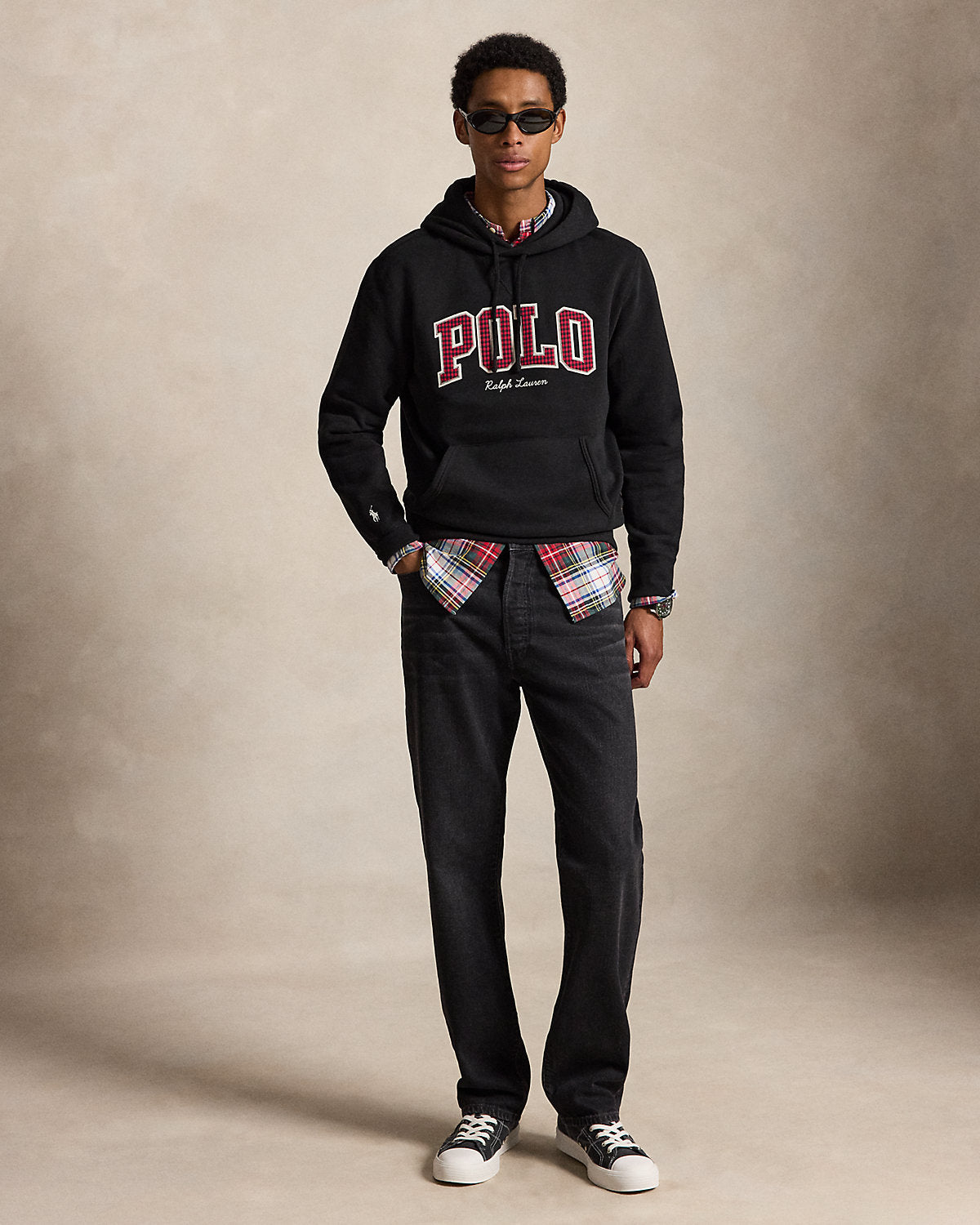 The Fleece Plaid-Logo Hoodie