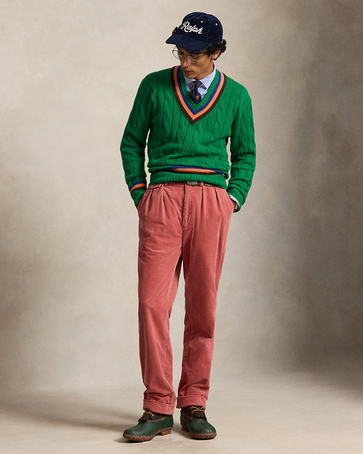 Cable-Knit Wool-Cotton Cricket Sweater