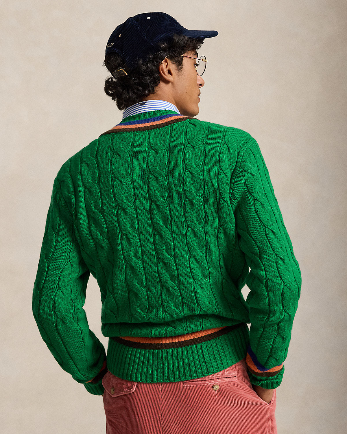 Cable-Knit Wool-Cotton Cricket Sweater