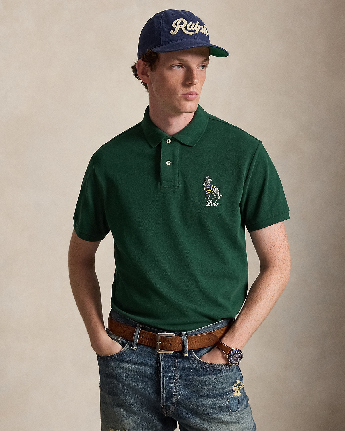 Custom Slim Fit Dog-Embroidered Polo