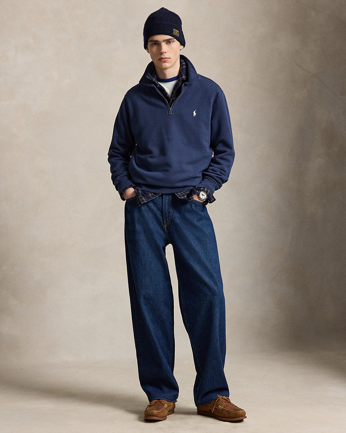Loopback Fleece Collared Sweatshirt