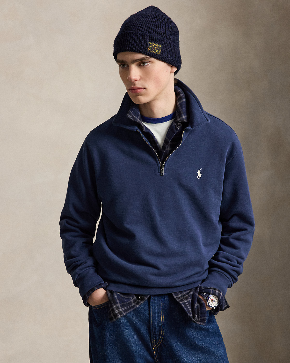 Loopback Fleece Collared Sweatshirt