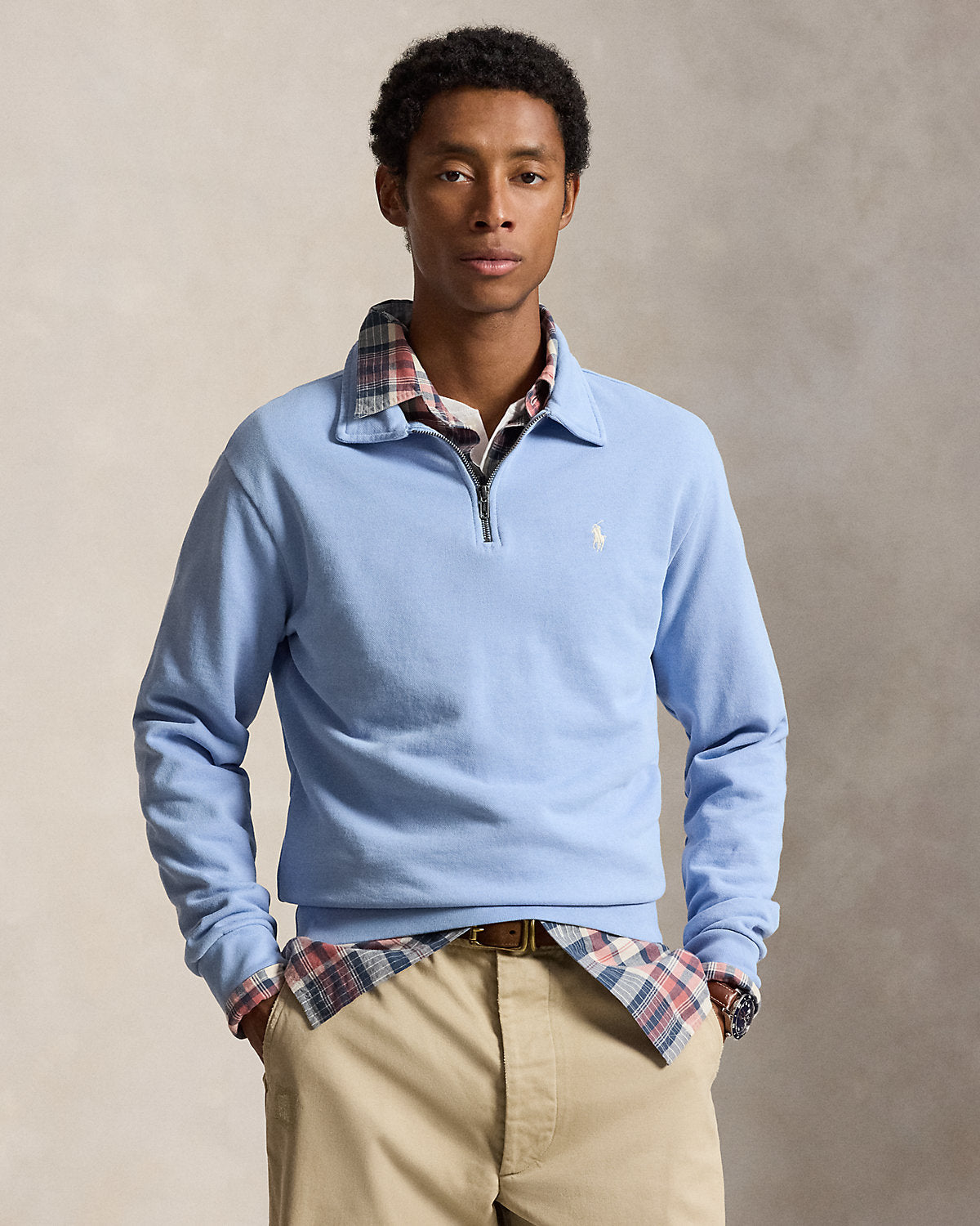 Loopback Fleece Collared Sweatshirt