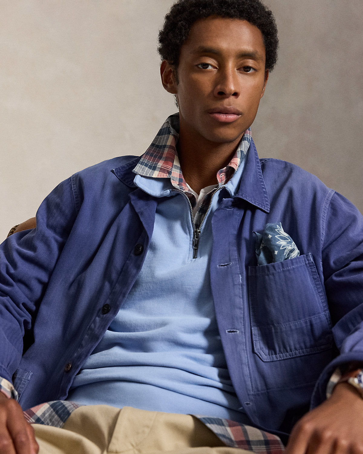 Loopback Fleece Collared Sweatshirt