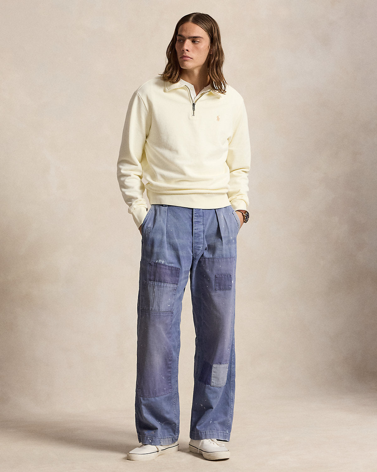 Loopback Fleece Collared Sweatshirt