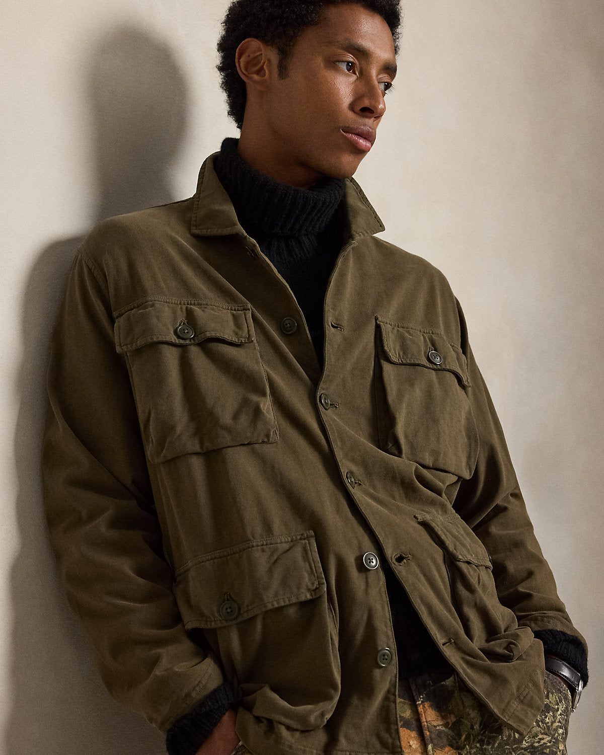 Sueded Moleskin Utility Overshirt