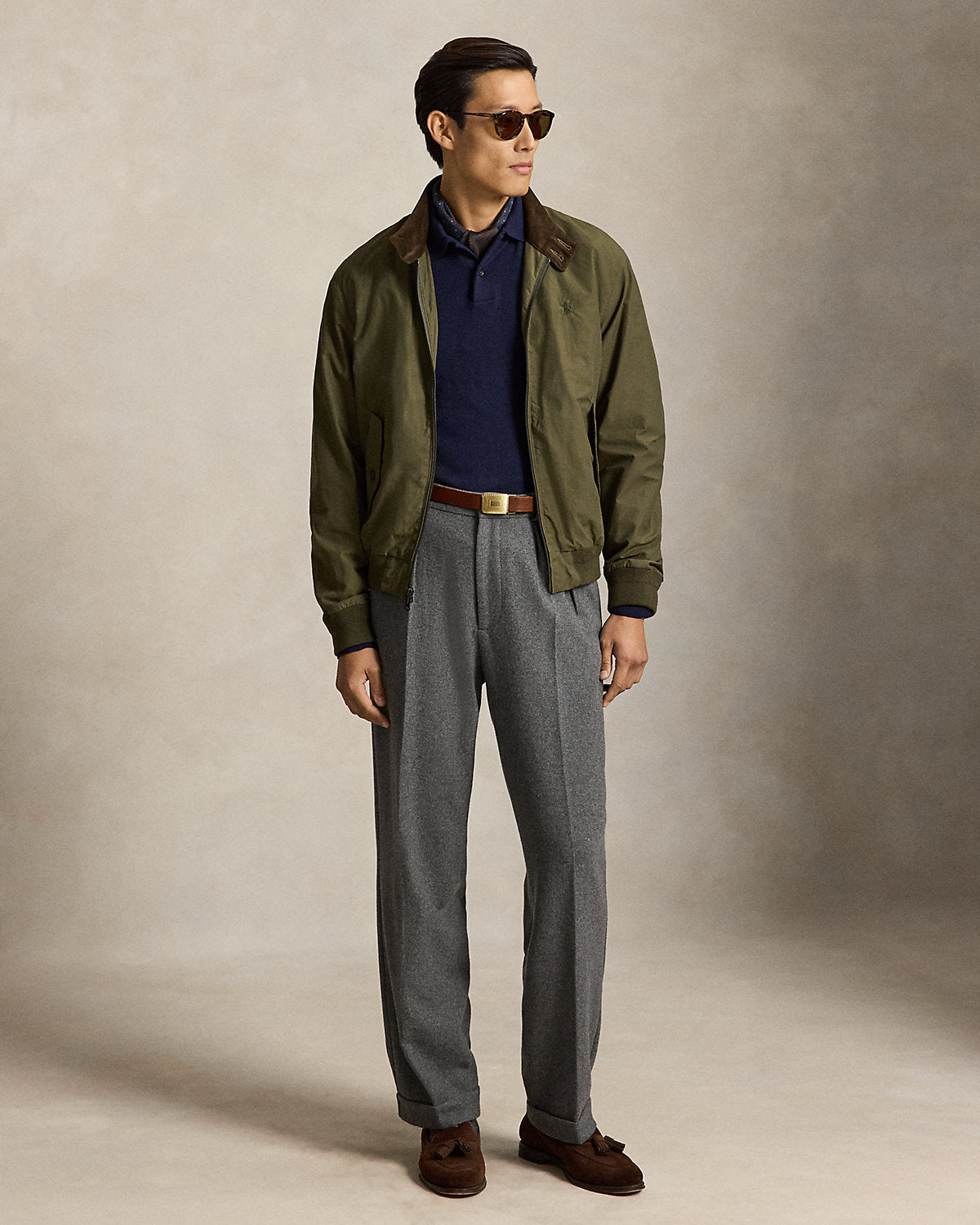 Men's Wool Polo-Collar Sweater