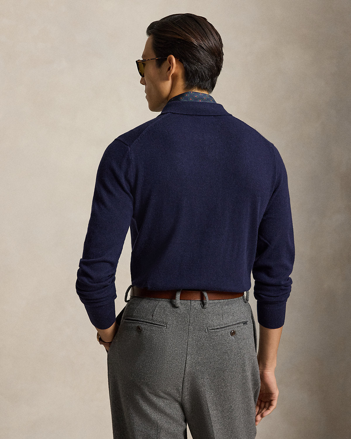 Men's Wool Polo-Collar Sweater