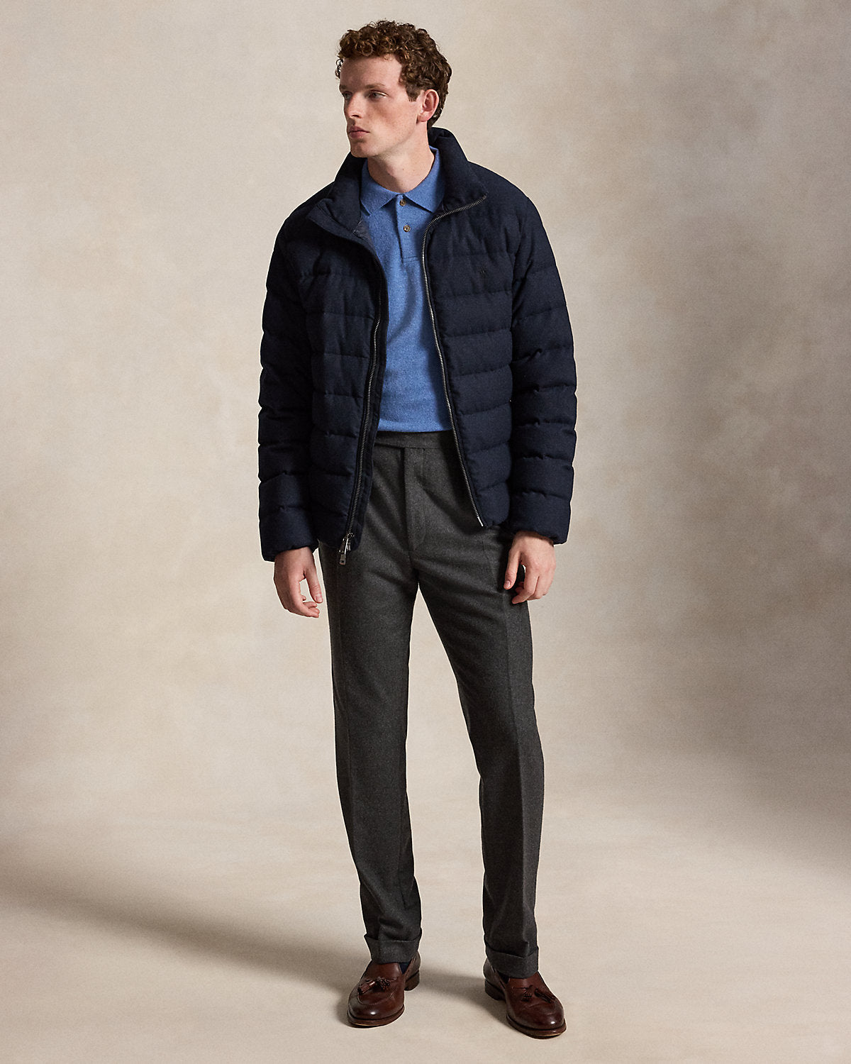 Men's Wool Polo-Collar Sweater