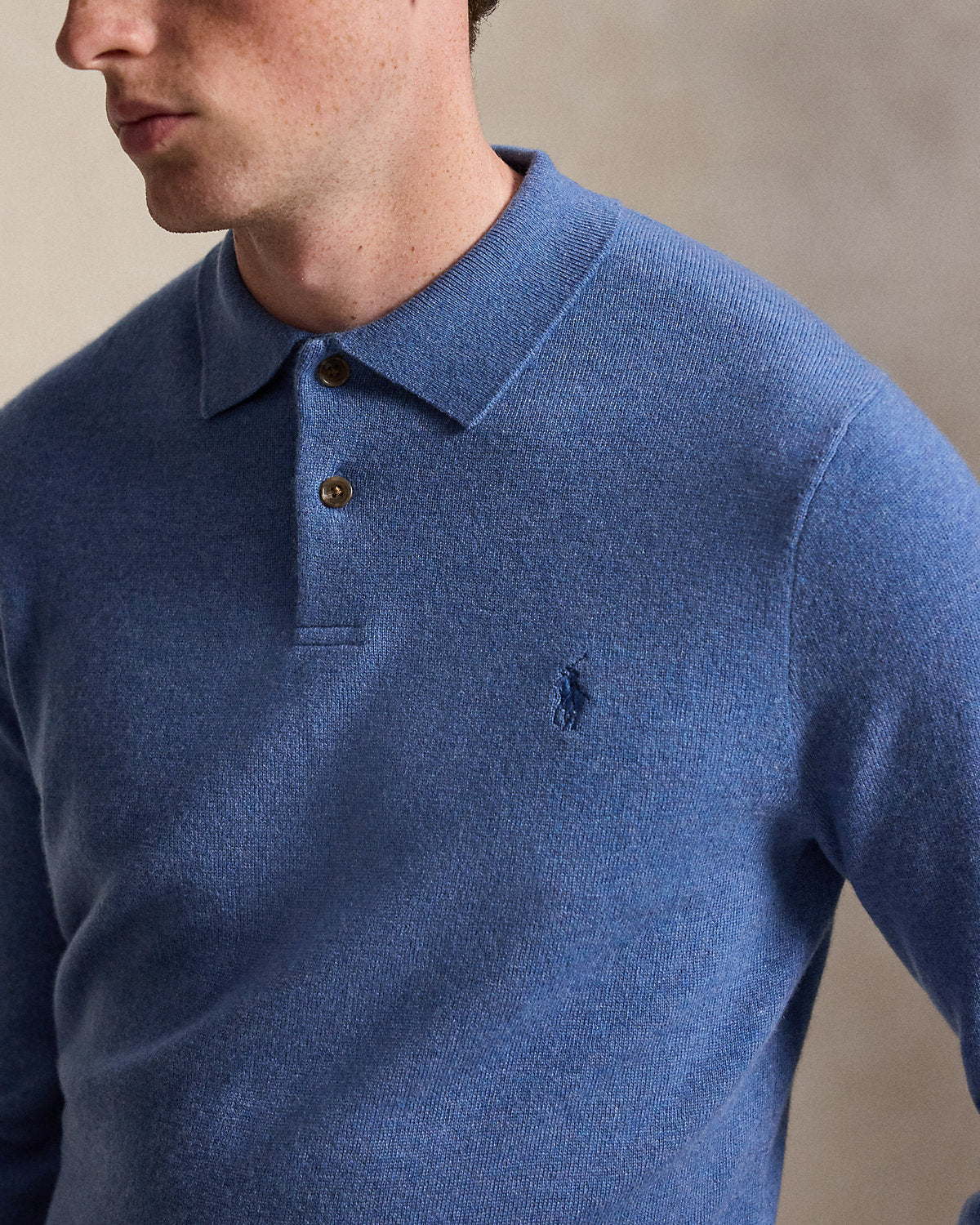 Men's Wool Polo-Collar Sweater