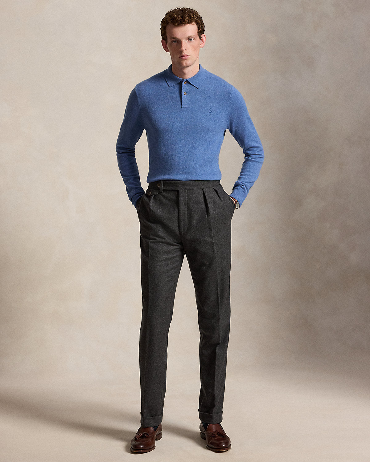Men's Wool Polo-Collar Sweater