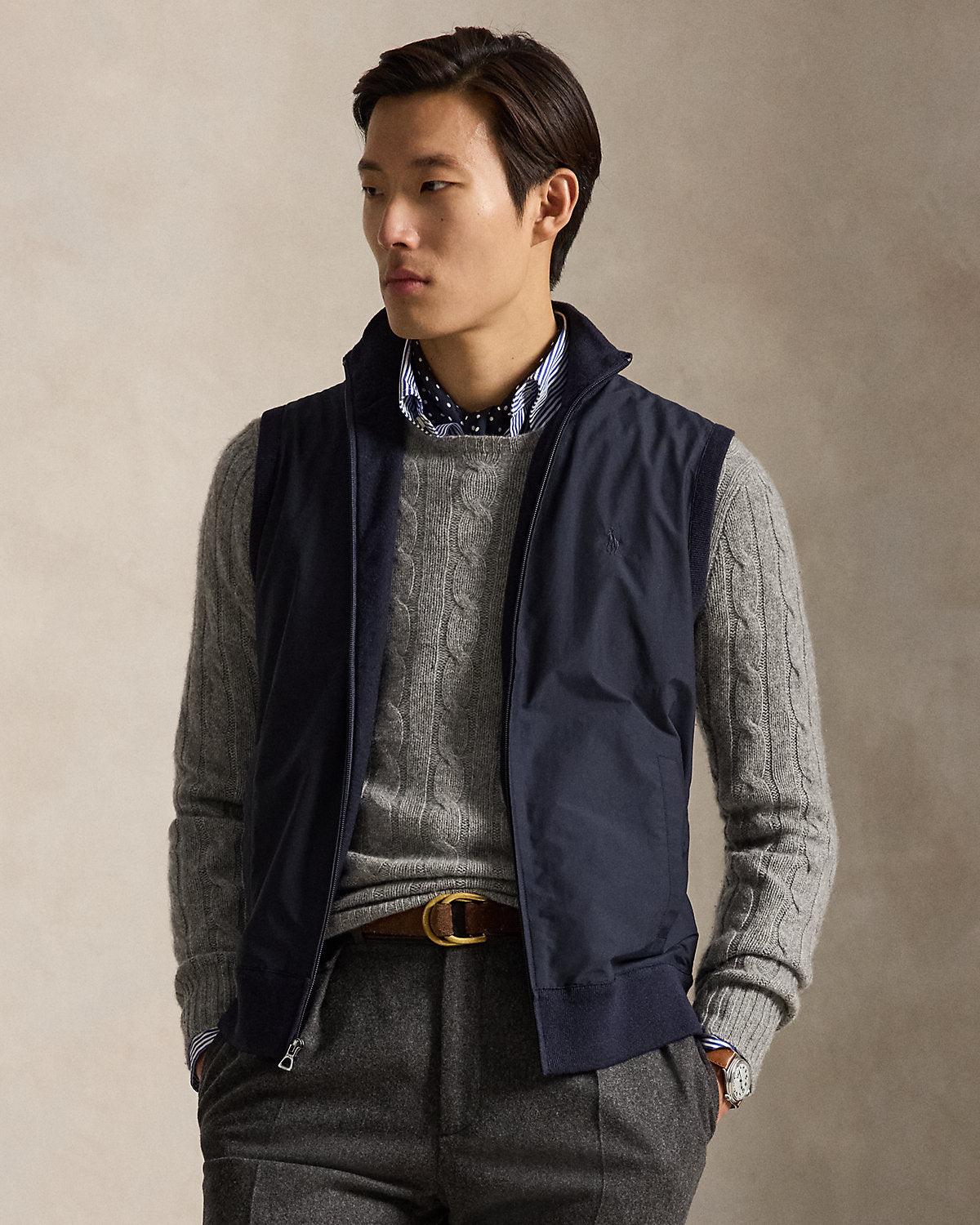 Hybrid Mockneck Sweater Vest