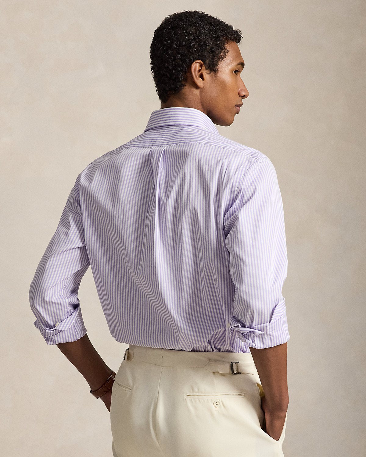 Classic Fit Striped Poplin Shirt