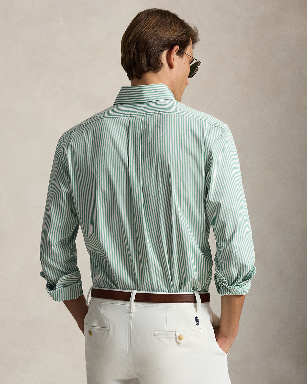 Classic Fit Striped Poplin Shirt