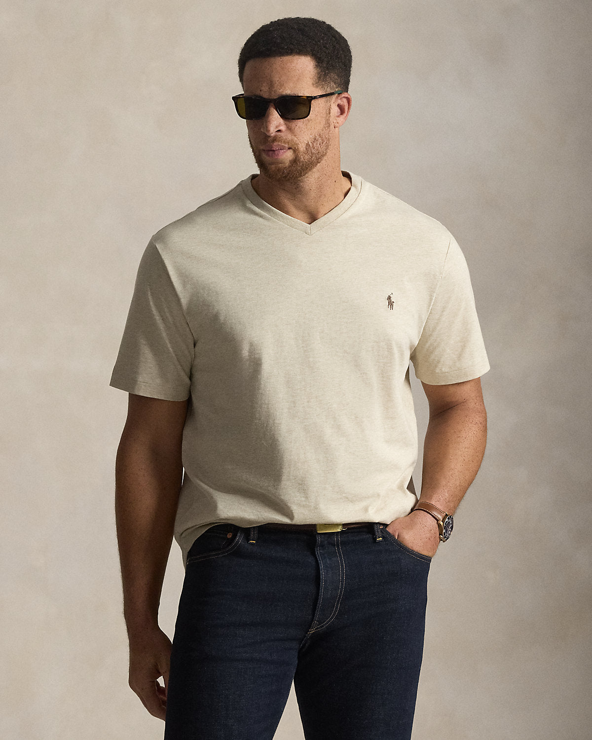 Jersey V-Neck T-Shirt